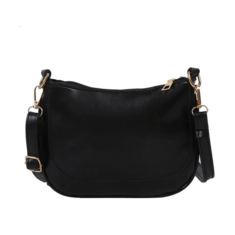 

New tide solid color flip small square bag female ins simple fashion Joker shoulder slung tide