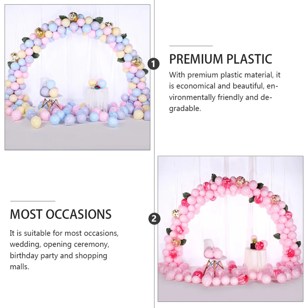 

2 Pcs Balloon Arch Base Ornament Birthday Party Decor (White)