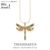 necklace golden dragonfly2021 summer brand new fine jewelry europe 925 sterling silver bijoux gift for women
