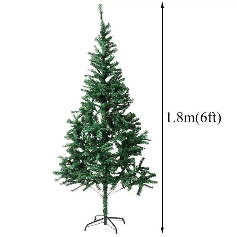 Новая искусственная Рождественская Елка зеленая X-mas пластиковое дерево 180 см Новогодние украшения для дома настольные украшения Рождественская елка