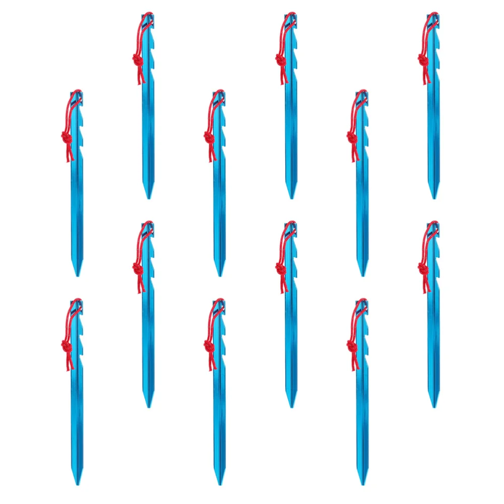 

12PCS Tent Nail Aluminum Alloy Ground Nail Portable Camping Ground Pegs