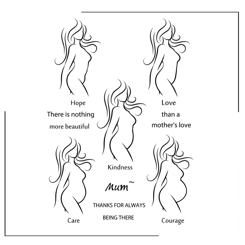 

Pregnant Woman Clear Stamps Scrapbooking Crafts Decorate Photo Album Embossing Cards Making Clear Stamps New
