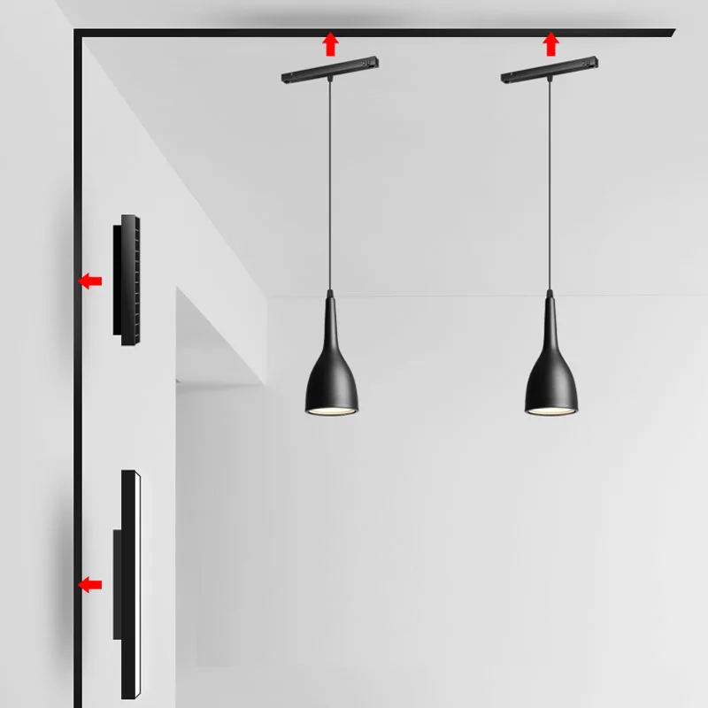 Магнитный аттракцион светодиодный Трековый светильник 10 Вт подъемные лампы для