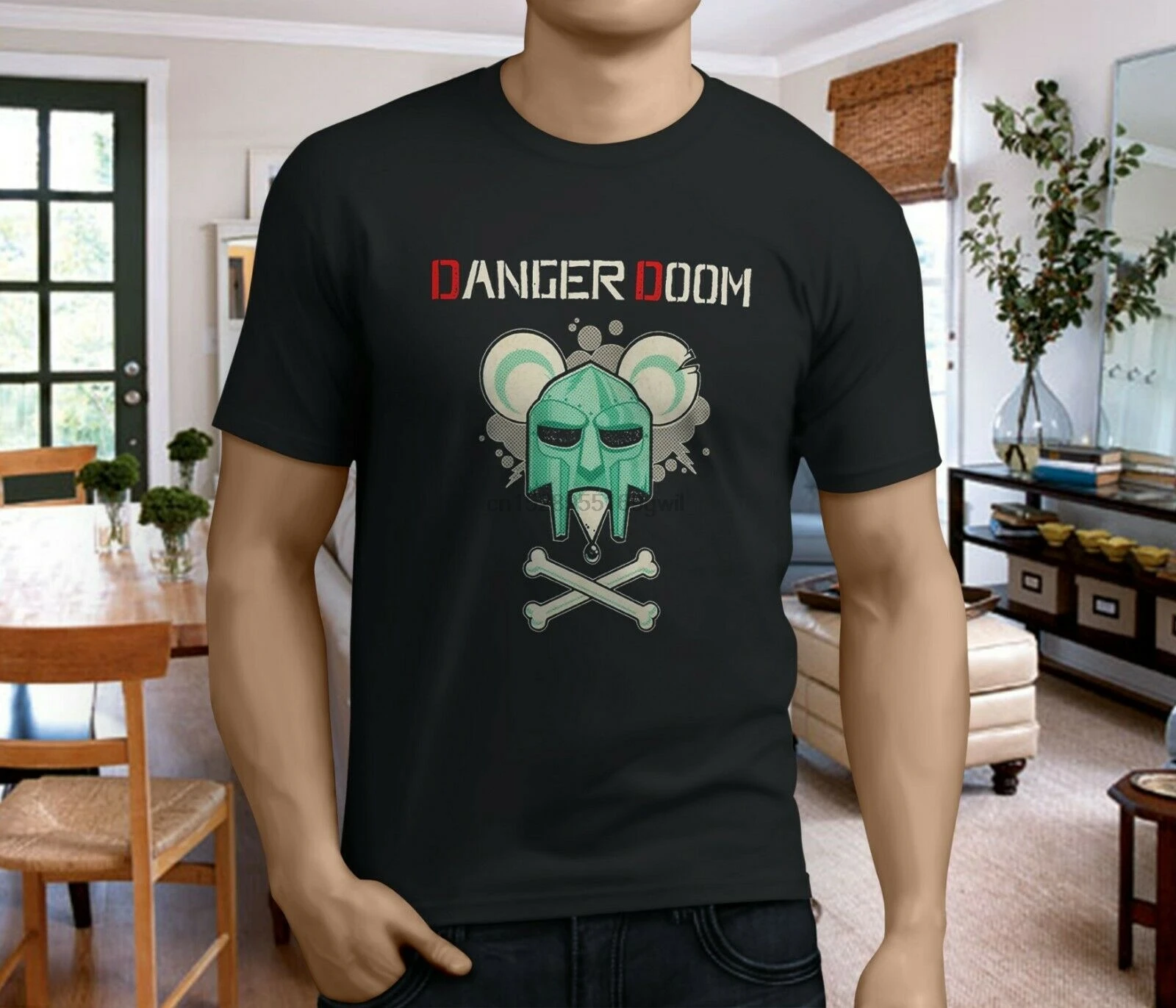 

New Popular MF Doom Mm Food Rap Hip Hop Mens Black T-Shirt S-3XL