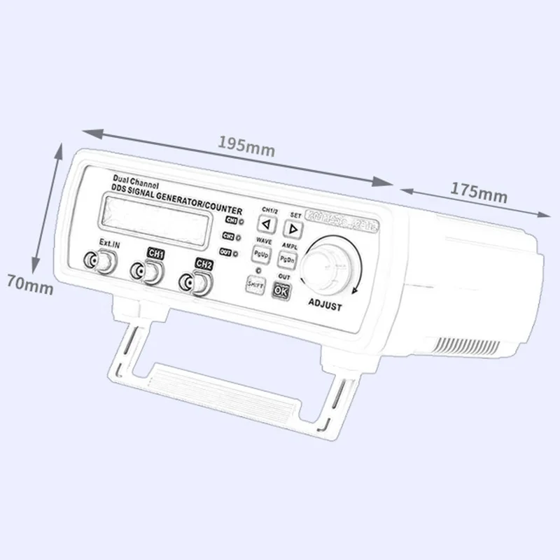 MHS-5200A цифровой DDS двухканальный генератор сигналов частота источника Высокая