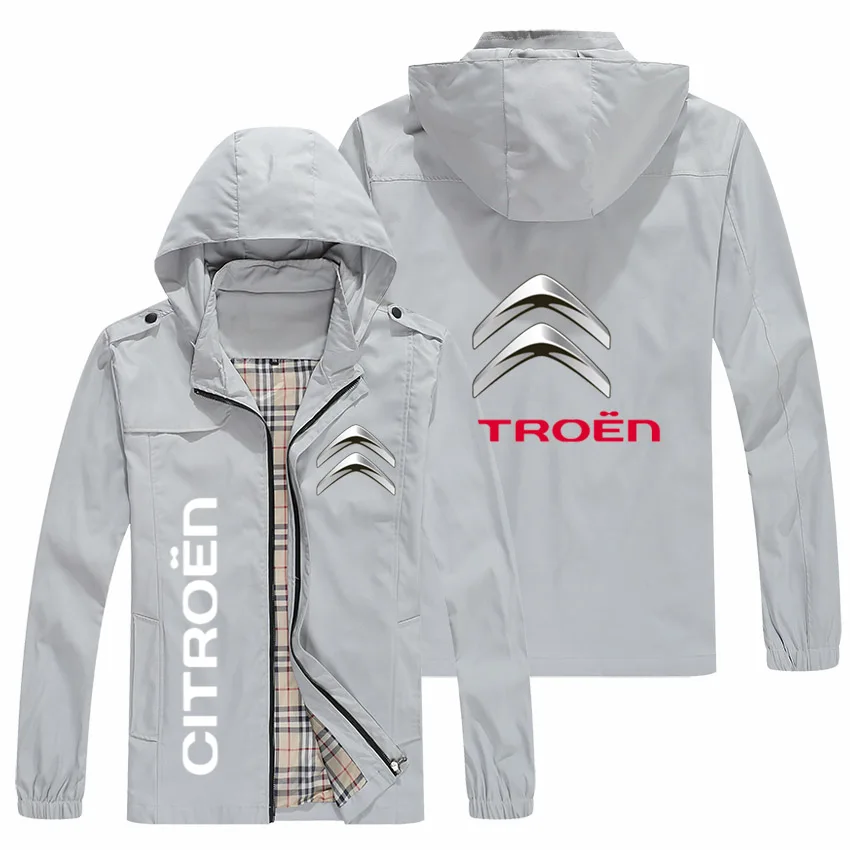 

2021 men's new spring and autumn jacket men's and women's casual zipper standing jacket hooded printing Citroen jacket