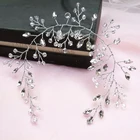 Элегантные тиары стразы из хрустального стекла в виде растений для женщин и девушек Свадебная повязка для волос модные аксессуары для волос на день рождения