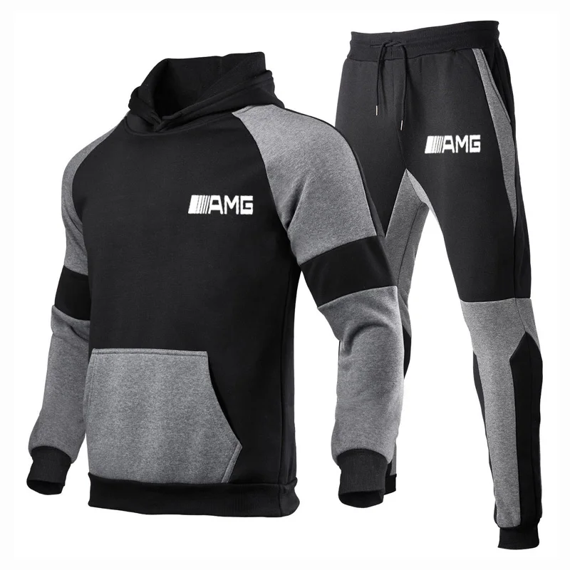 

Men's 2 Piece Sports Suit Men's Hooded Sweatshirt + Pants Pullover Hooded Sweatshirt Suit Men's Casual Clothing Free Shipping