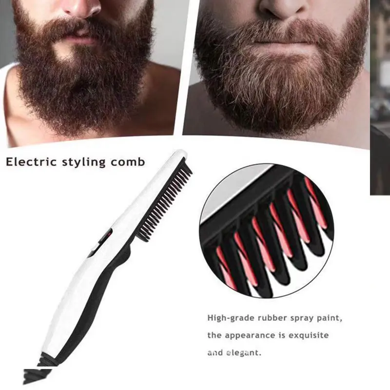 

Beard Straightener Hair Straighten Straightening Comb Hair Curler Quick Hair Styler For Men Multifunctional Hair Comb Brush