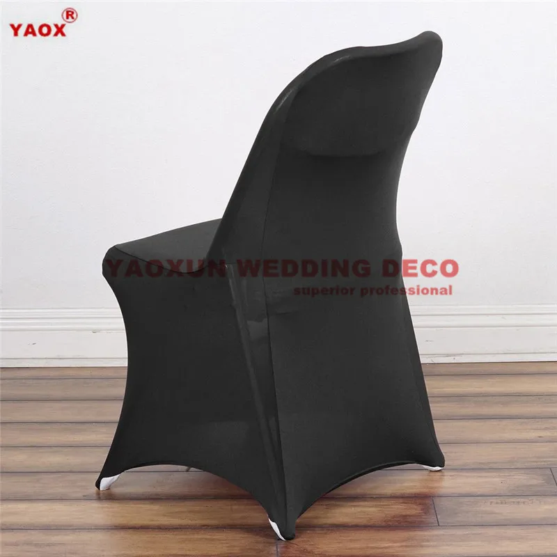 Бело черный складной чехол на стул из спандекса и лайкры для свадьбы банкета