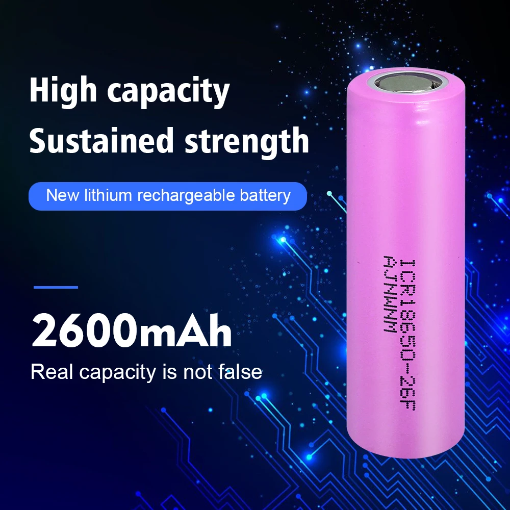 

1 PCS Original AJNWNM 18650-26F 2600mAh li ion rechargeable battery for flashlight toys Shaver