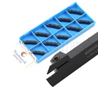 Набор токарных инструментов MGEHR2020, твердосплавные втулки MGGN150, MGGN200, MGGN250, MGGN300, MGGN400, держатель инструмента для канавок, 10 шт.