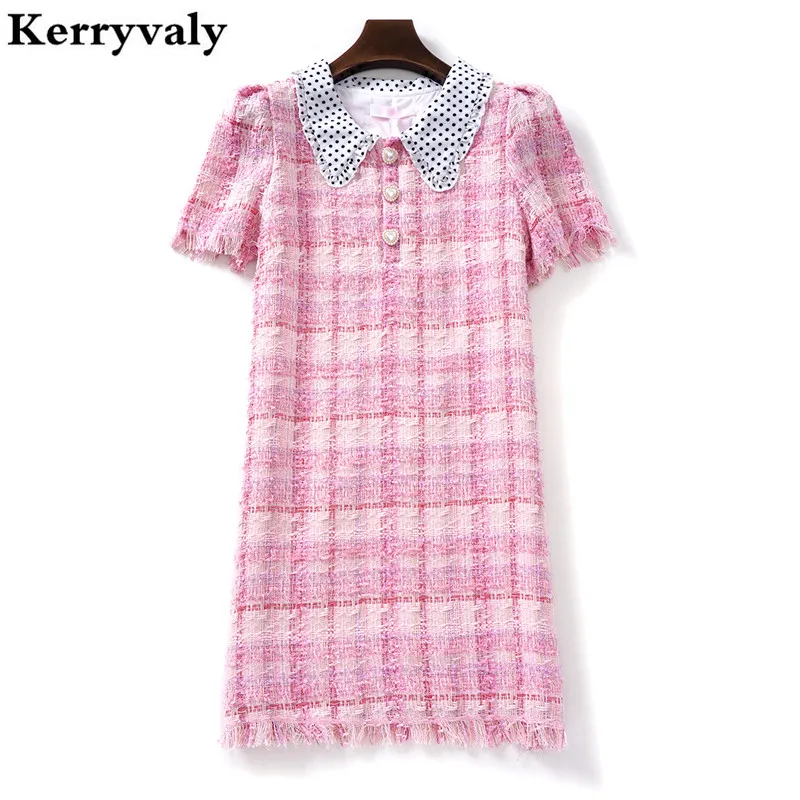 

High Quality French Vintage Pink Summer Dress Ropa Mujer Verano 2021 Female Short Mini Dress Streetwear Ropa Mujer N9916