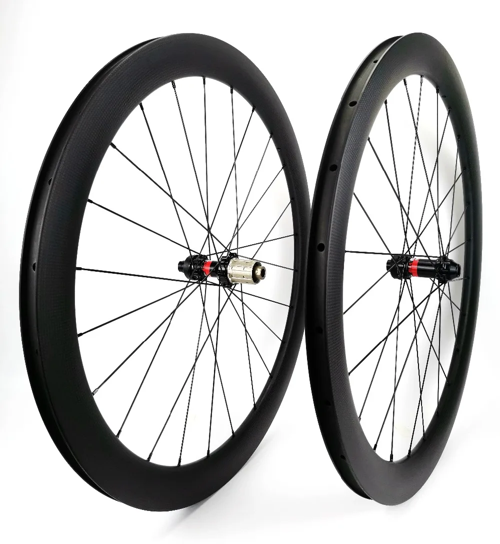 

700C 50mm depth Road disc brake carbon wheels 23mm width bike clincher/tubular carbon wheelset with NOVATEC 411/412 -CL hubs