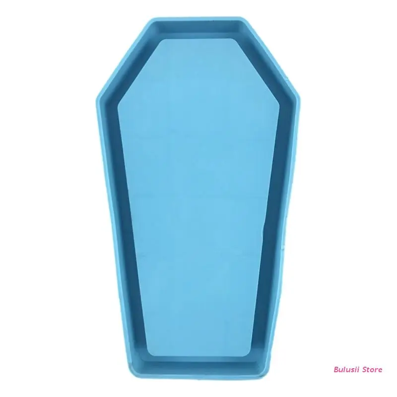 

AXYD Halloween Coffin Storage Box Epoxy Resin Mold Tray Serving Plate Silicone Mould