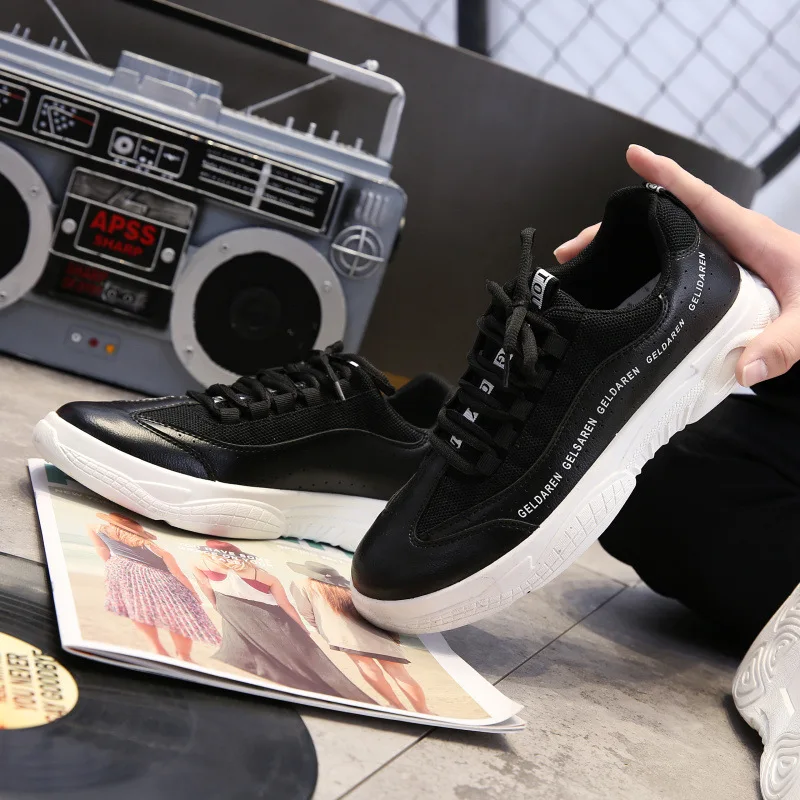 

2021 New Spring and Autumn Breathable Fashionable Shoes White Shoes Men Casual Shoes Korean Style All-Matching Dad Shoes