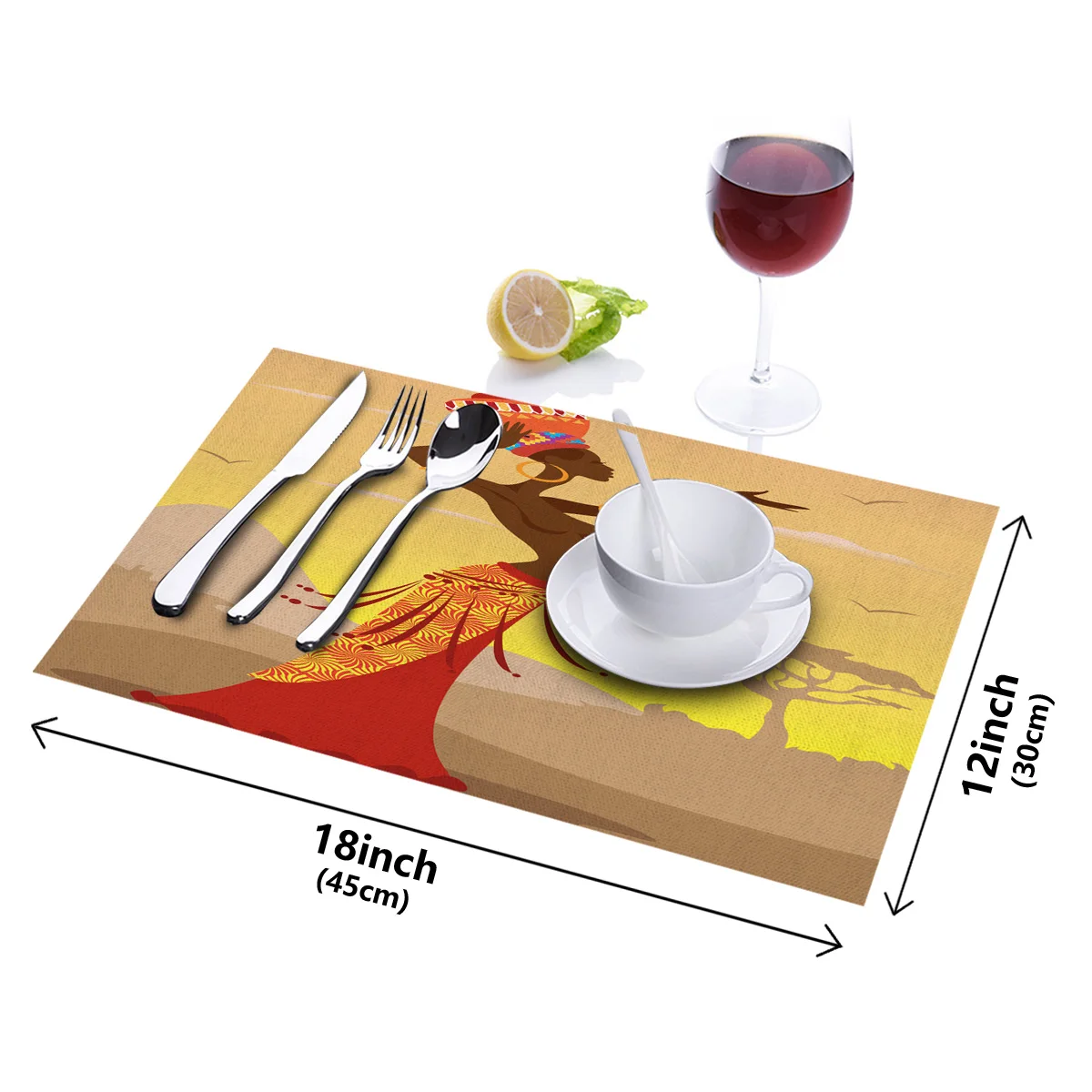 Набор из 4/6 салфеток для обеденного стола Африканский женский коврик места на