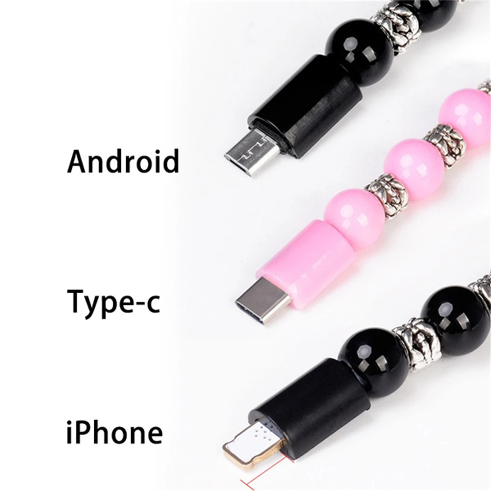 1 шт. креативный зарядный кабель Micro USB Type-C браслет портативный для зарядки и