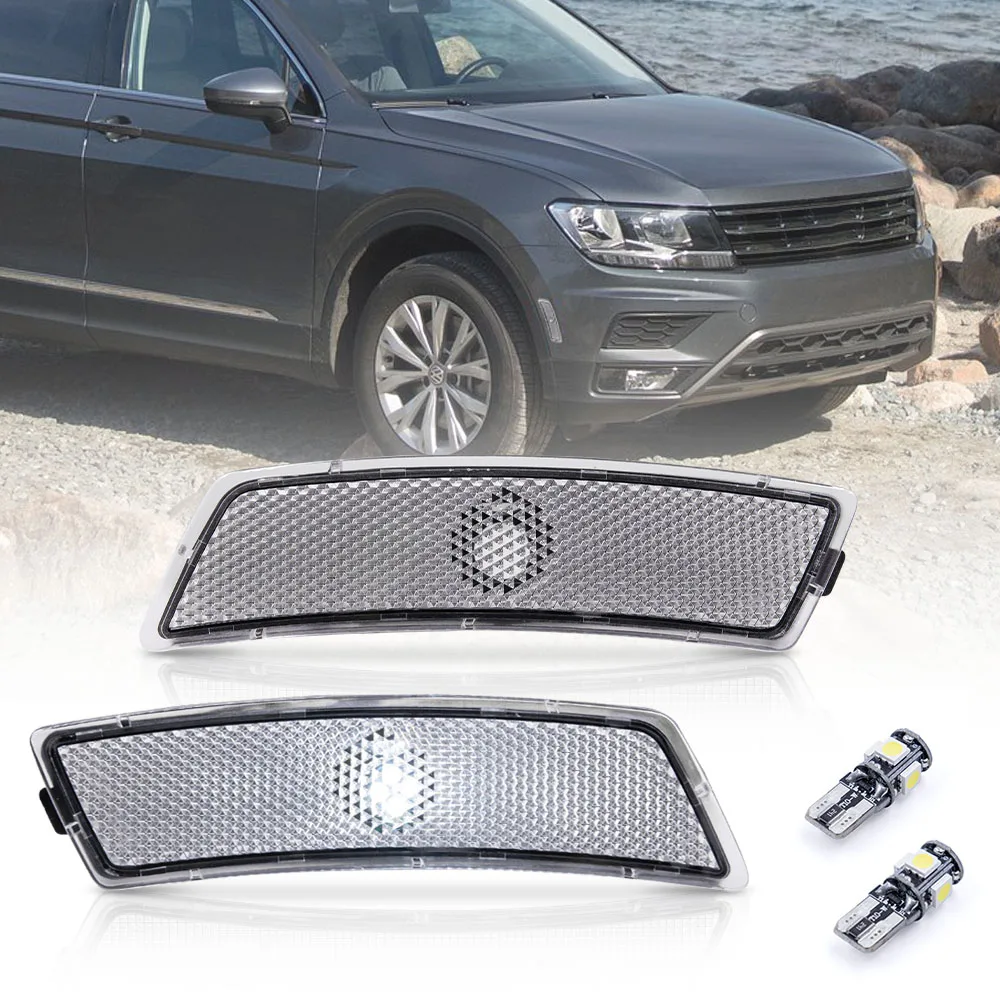 2 шт. для Tiguan 2018 2019 2020 VW Beetle 2012 2013 2014 2015 2016 2017 OEM прозрачные линзы Боковые указатели