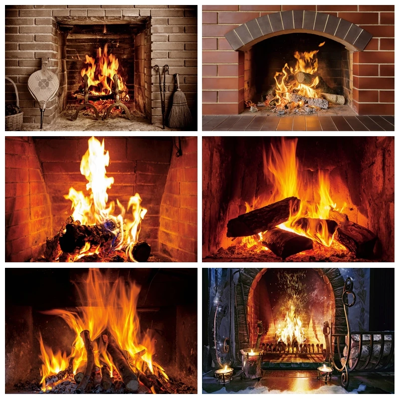 Фон для фотосъемки Yeele с изображением камина зимний Декор комнаты деревянный