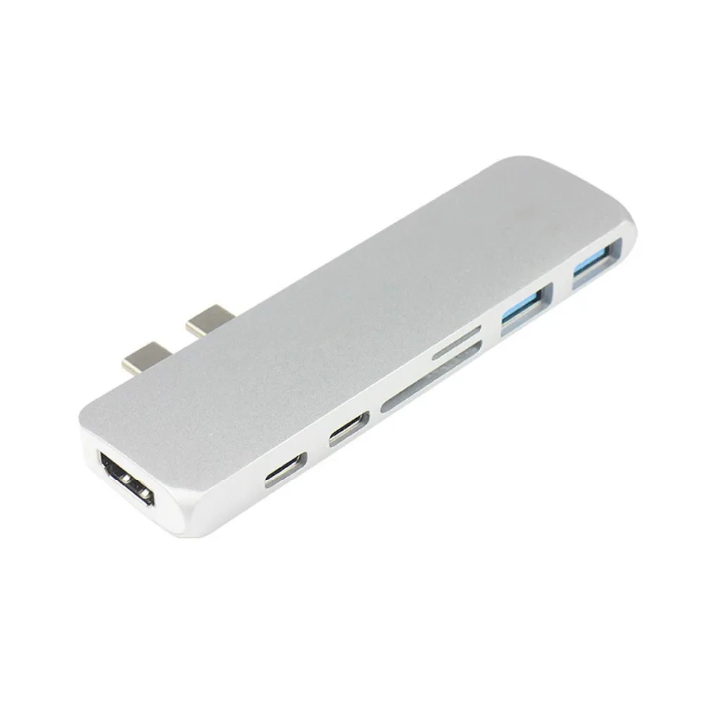 Type-C концентратор USB 3,1-HDMI адаптер 4K Thunderbolt 3 USB C концентратор с концентратором 3,0 TF sd-ридер слот PD для MacBook Pro/Air