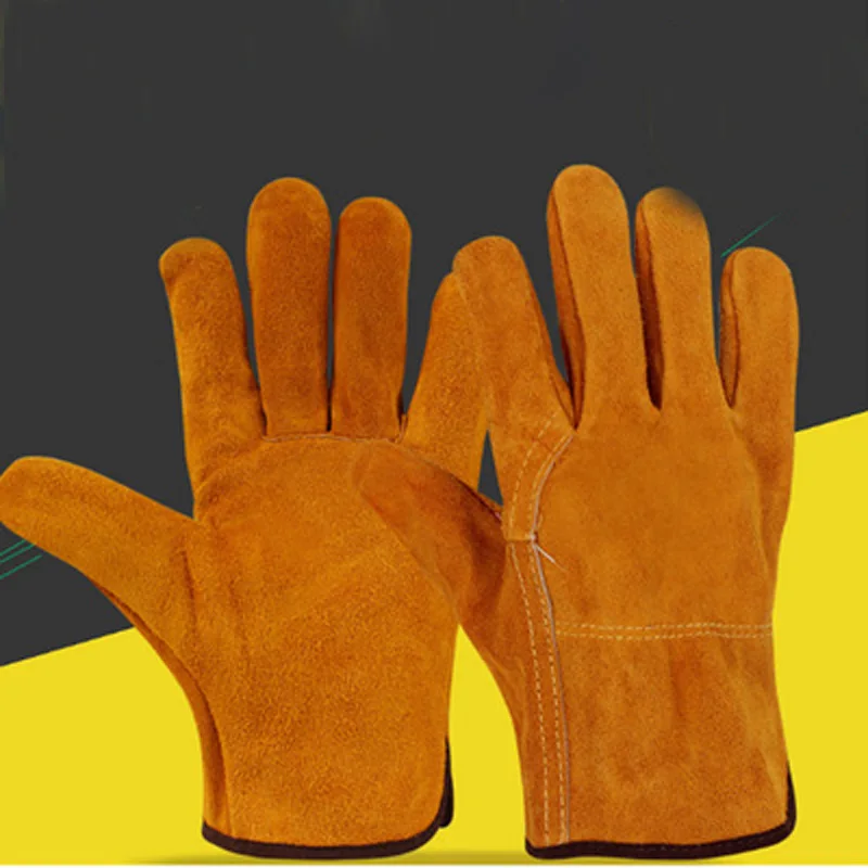 25cm XL Heavy Duty Welding Gloves Stoves PU Leather Cowhide Protect Welder Hands Workplace Safety Glove |