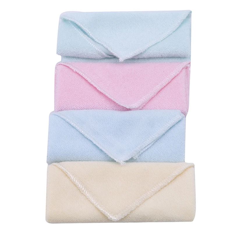 Хит продаж 4 шт./компл. детское однотонное полотенце маленький квадрат/салфетка