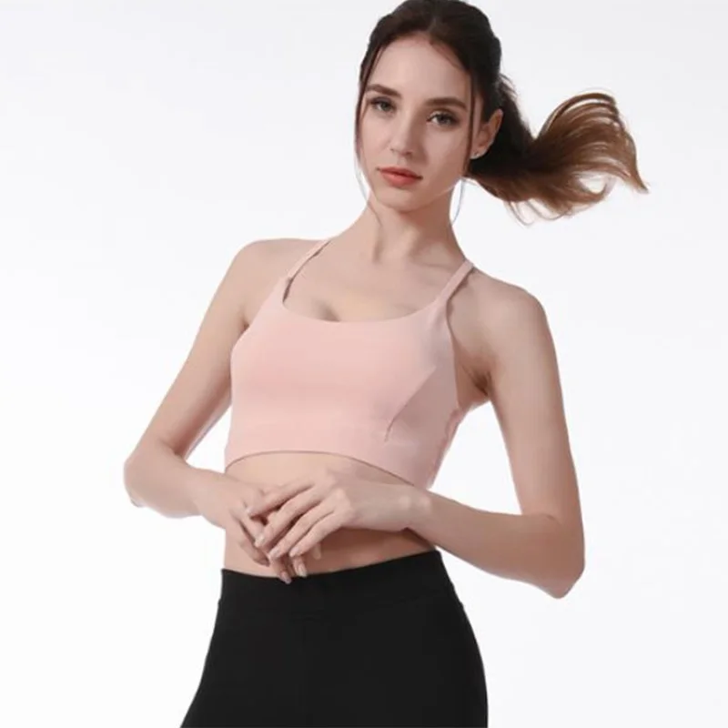Спортивный бюстгальтер больших размеров для женщин однотонная майка занятий