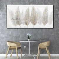abstract white feather art thick handmade oil painting canvas abstract wall art oil painting wall picture for home wall decor