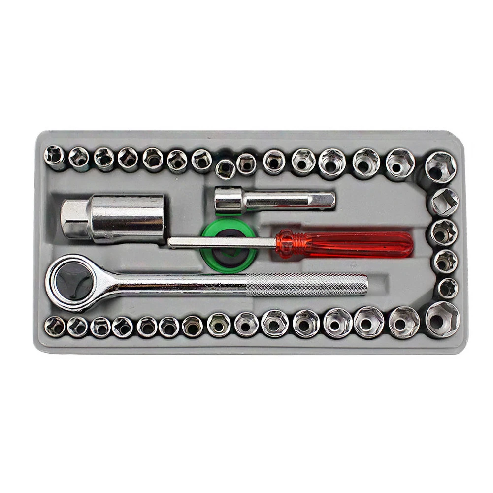 

40 шт./компл. Инструменты для ремонта авто инструменты для ремонта мотоцикла Набор плоскогубцев ключ, дюймовый стандарт Свеча зажигания рука...