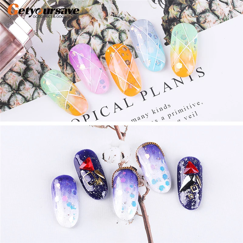 Новинка 2019 года. Разноцветные Блестки для ногтей. глаз. макияжа Градиентные