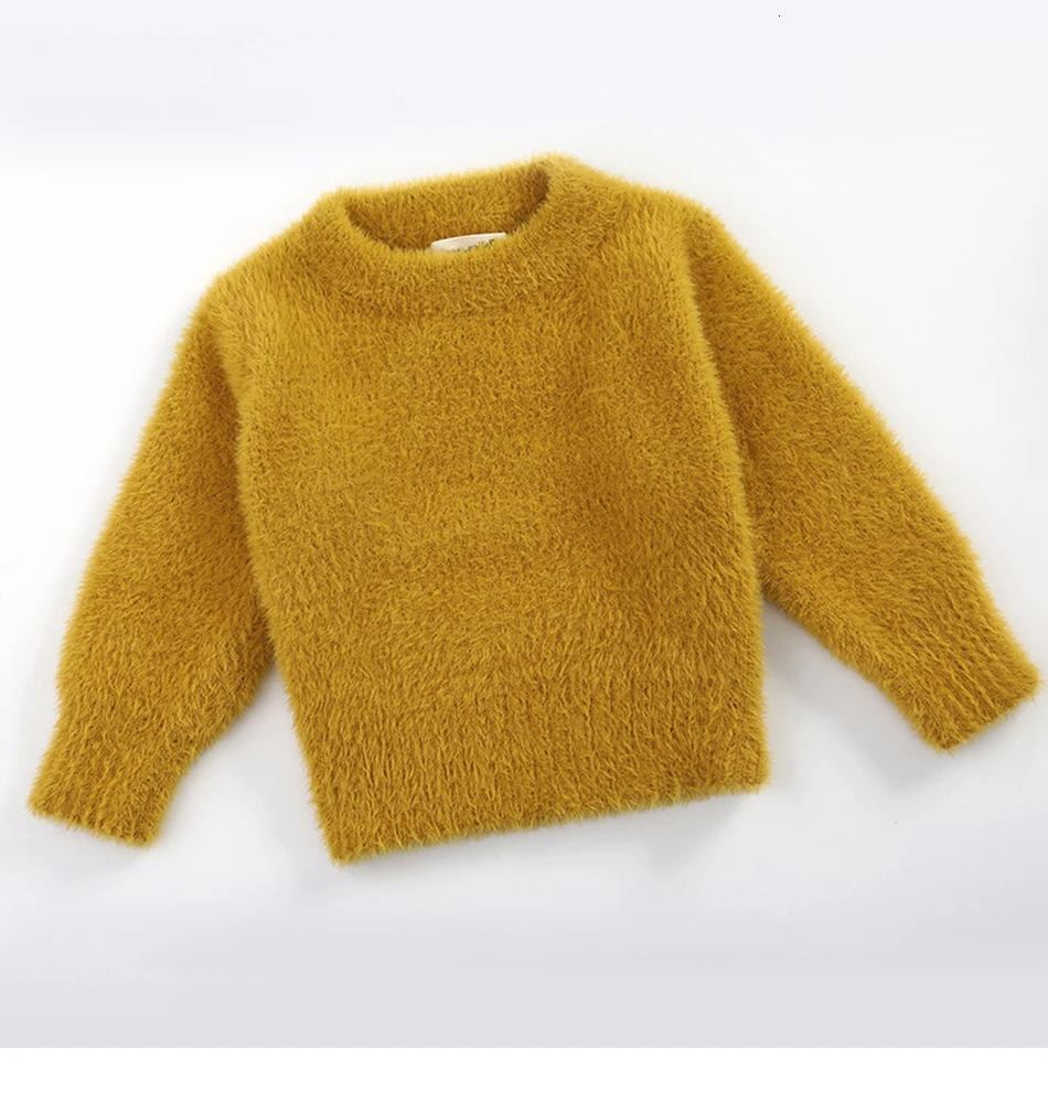 Baby Girl Winter Clothes Imitation Mink Jacket Baby Warm Coat Christmas Sweater Sweaters For Girls 1-4 Years Old Kids Sweater