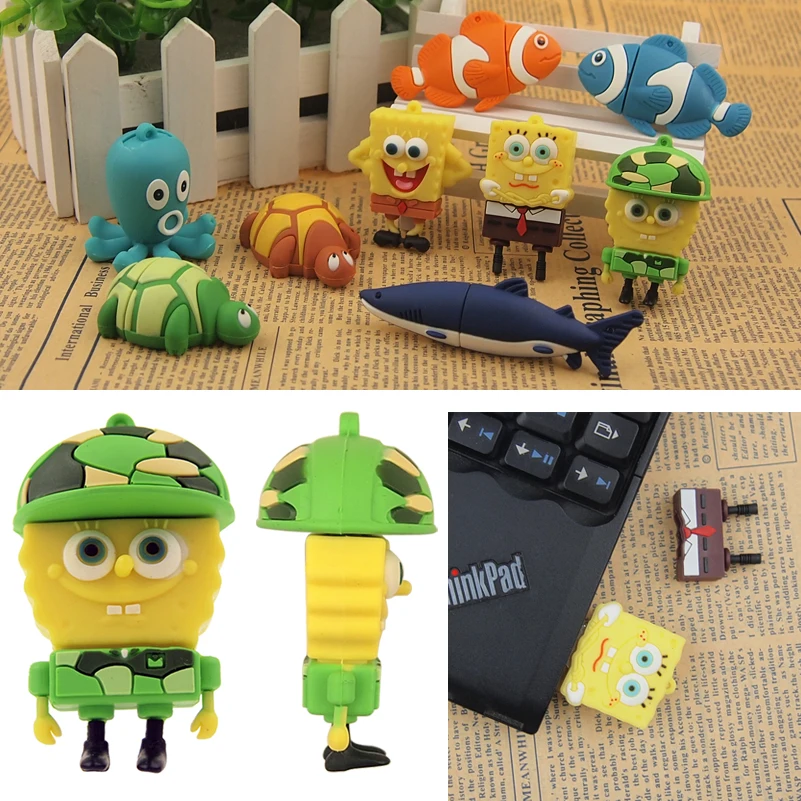 USB-флеш-накопитель SpongeBob 128 Мб 4 ГБ 8 16 32 64 | Компьютеры и офис