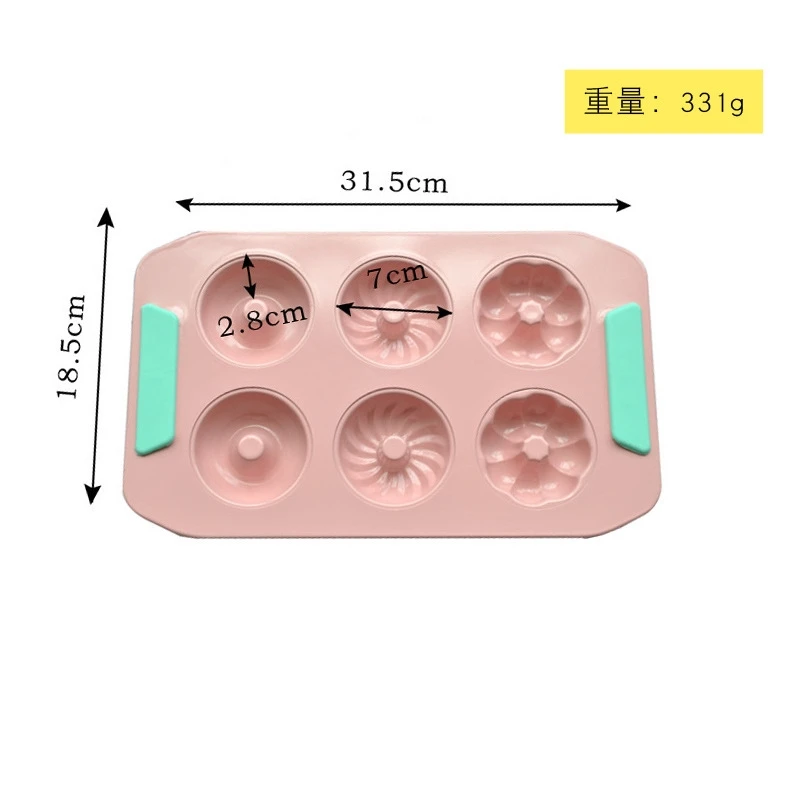 

6 Cavity Mini Donuts cake Mold Chocolate Biscuit Cake Cupcake Doughnut Mould Home Baking Dessert Kitchen tools carbon steel