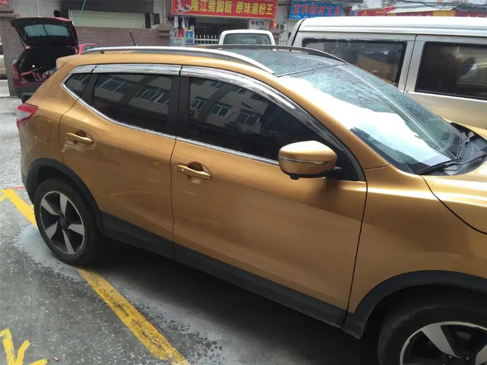 

ABS Chrome plastic Window Visor Vent Shades Sun Rain Guard car accessories For Nissan Qashqai 2016-2020