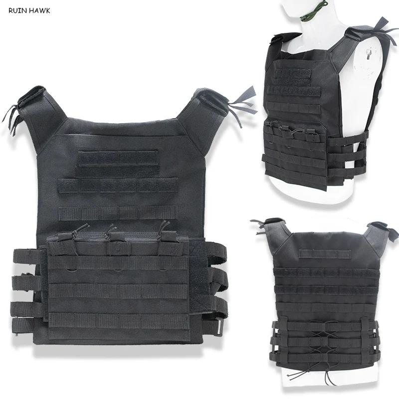 

Large Version Army Tactical Hunting Gear Military Molle Outdoor JPC Airsoft Vest Chest Rig Protective Plate Carrier Adjustable