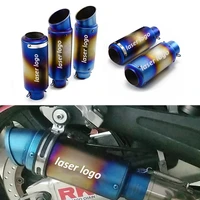 motorcycle 51mm 61mm dirt bike exhaust pipe motocross muffler with laser logo for yamaha r6 fz6 mt09 gsxr cmx500 shiver 750 z900