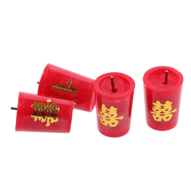 

2/4Pcs 1/12 Dollhouse Miniature Accessories Mini Resin Candles Simulation Furniture Model Toys for Doll House Decoration
