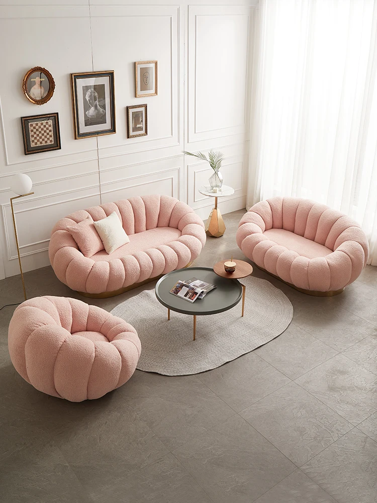 Кресло-диван Lazy sofa-тыква матрас из овечьей шерсти для одной спальни балкона