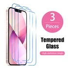Прозрачное закаленное стекло для iPhone 13 12 11 Pro Max XR X XS, 3 шт., закаленное стекло для iPhone 13 12 Pro 12 Mini 7 8 6 Plus SE 2020