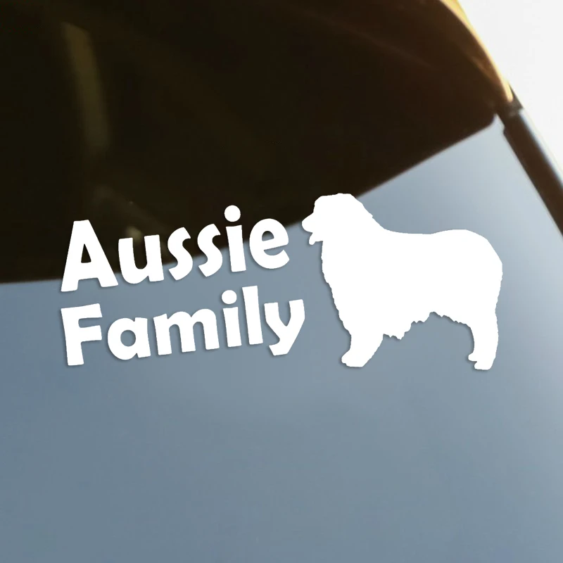 

Aussie Family Dog Die-Cut Vinyl Decal Car Sticker Waterproof Auto Decors on Car Body Bumper Rear Window Laptop #S60307