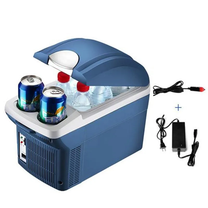 Car Home 8L 8L мини-холодильники, Морозильная коробка с теплозащитой, портативное охлаждение, потепление, двойное использование, кулер, грелка для авто, для пикника, путешествий - Название цвета: Car Home 8L