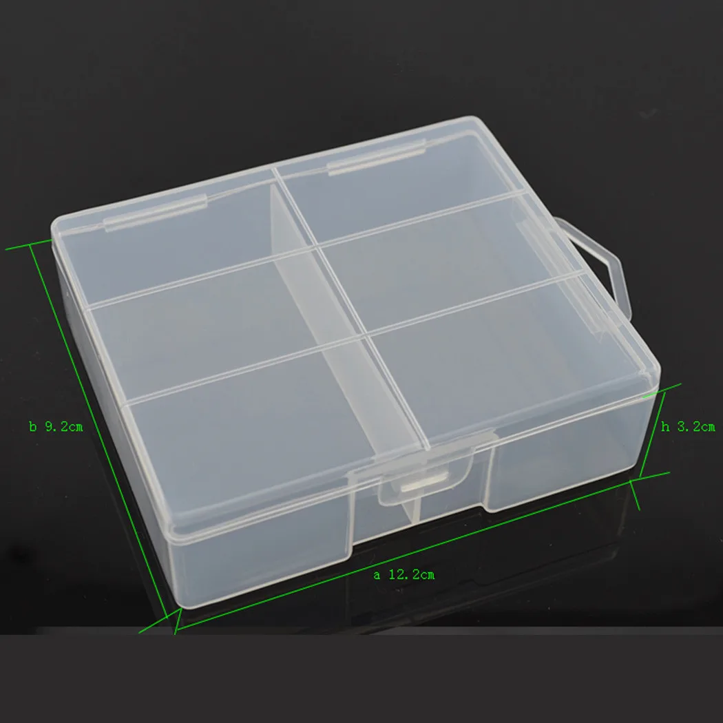 

12.2*9.2*3.2cm Transparent Plastic Battery Storage Box For Placed 24pcs AA Battery 100% Brand New And High Quality