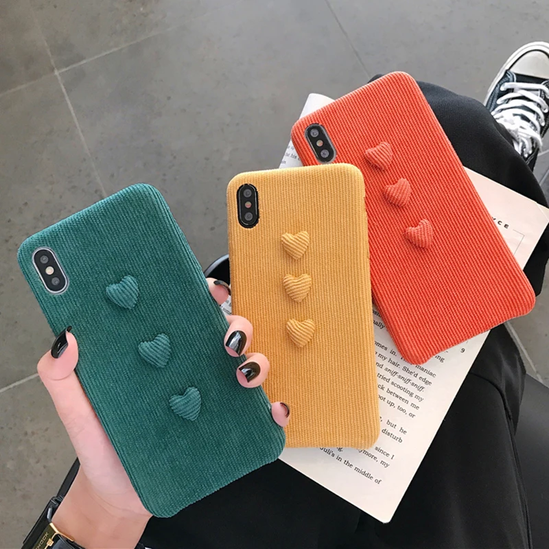 Винтажный 3D чехол для телефона с сердечком iPhone 11 Pro 11pro Max XR XS MAX X 6 6S 7 8 Plus мягкий