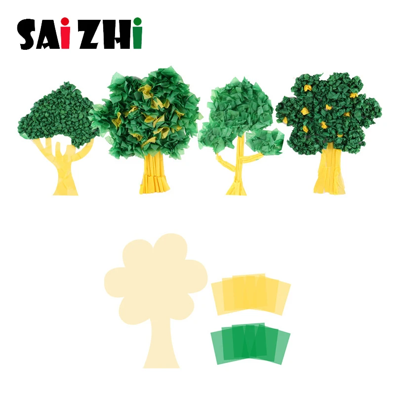 Saizhi игрушки DIY детская игрушка забавная наклейка на дерево оригами ремесла