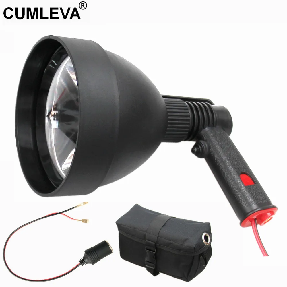 Professional 12V 25W LED Car Emergency Light Portable Spotlight Outdoor LED Handheld Lamp For Hunting Fishing Boating Security