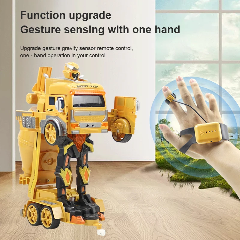 

RC Car Transformation Robots Sports Vehicle Model Toys Cool Deformation Cars Kids Gifts For Boys Bulldozer / Excavator / Mixer