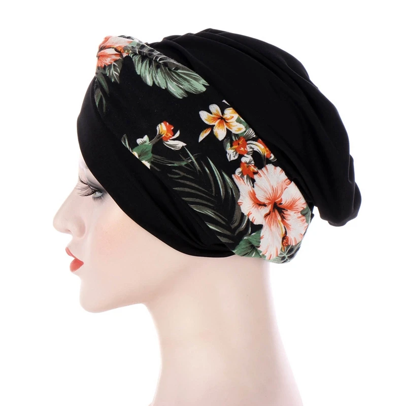 

Fashion street style ladies turban hat printing hat turban hood winter warm hat