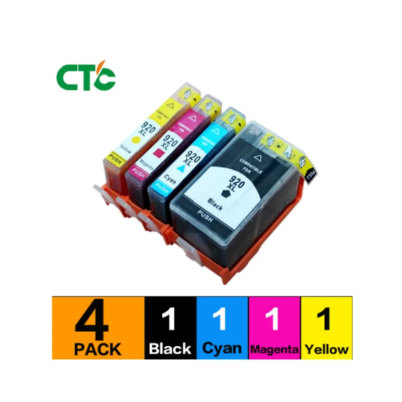 4 чернила совместимые с 920 XL картридж для HP Officejet 6000 de 6500 6500A 7000 7500 7500A