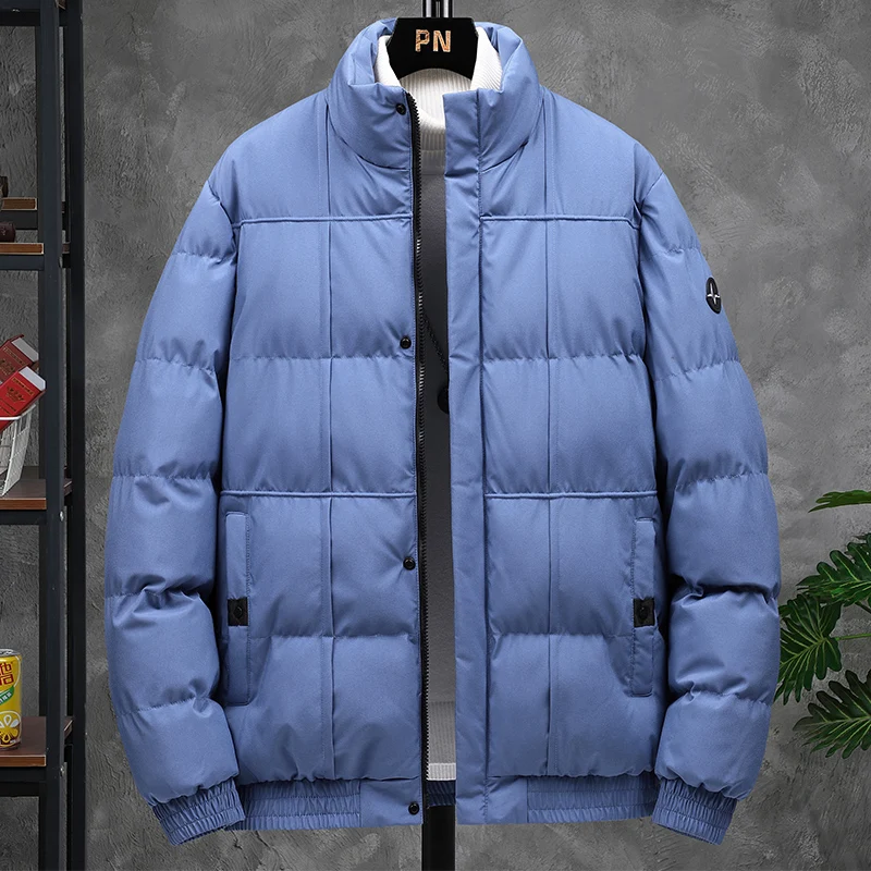 2021 autumn and winter men's Korean stand collar down cotton padded jacket thickened short cotton padded jacket